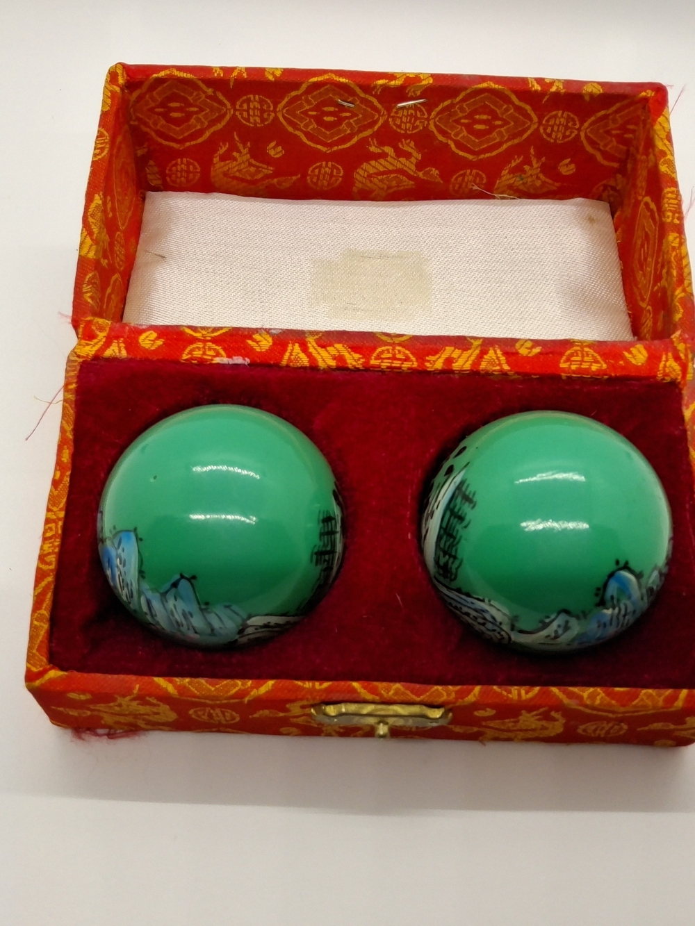 Rare Old Chiming Harmony Baoding Balls, Chinese Health Balls in Original Box - Picture 7 of 16